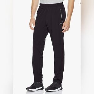 Trailside Black Pants‎ M Softshell Zip Pockets Elastic Waist Wind  Drawstring